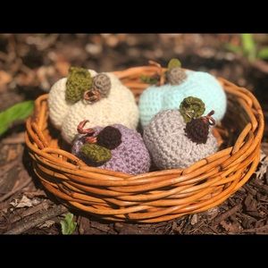 Handmade Crochet Pastel Pumpkin Home Decor